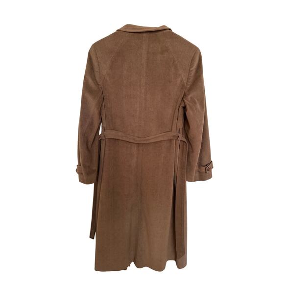 Ultara Jon Rico Vintage Non-Leather Suede Trench Coat Long Jacket Sz 10 Brown - Picture 7 of 7